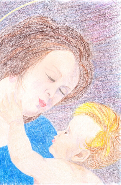 Copia di \'Madonna con Bambino\' di Artemisia Gentileschi - a Paint Artowrk by Adfi